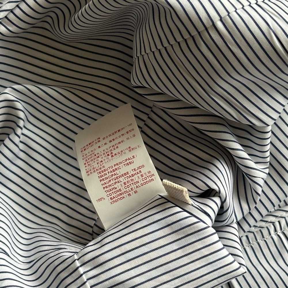 MARNI Striped Pleated Peplum Belted Cotton Top — IT 42 (US 6–8) - Picture 11 of 12